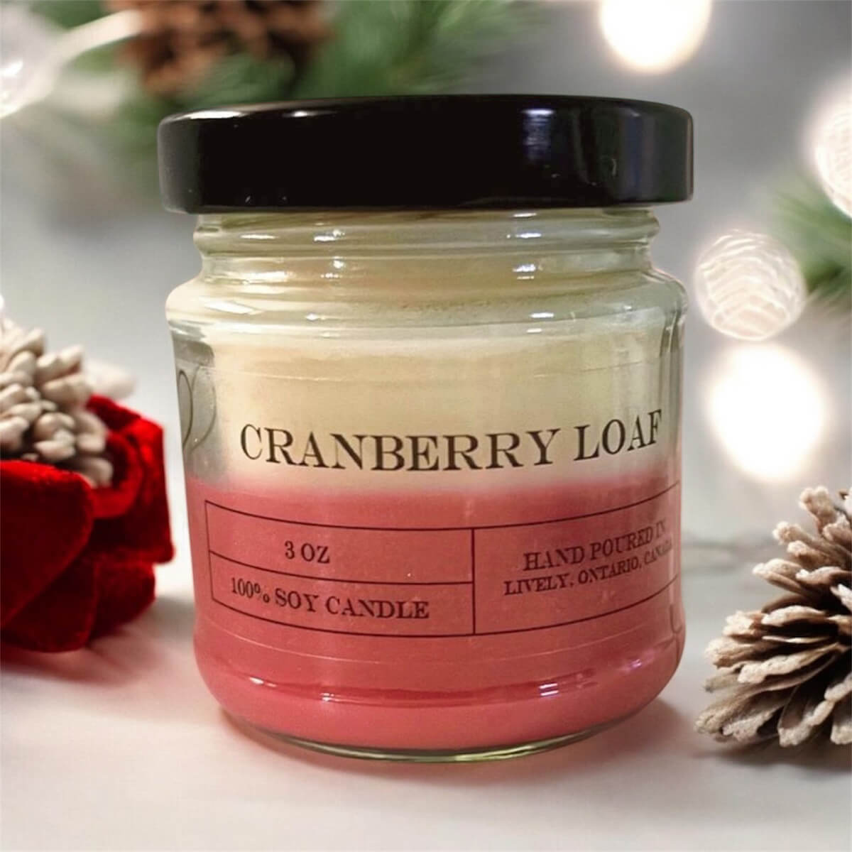 Cranberry Loaf 3oz Soy Wax Candle