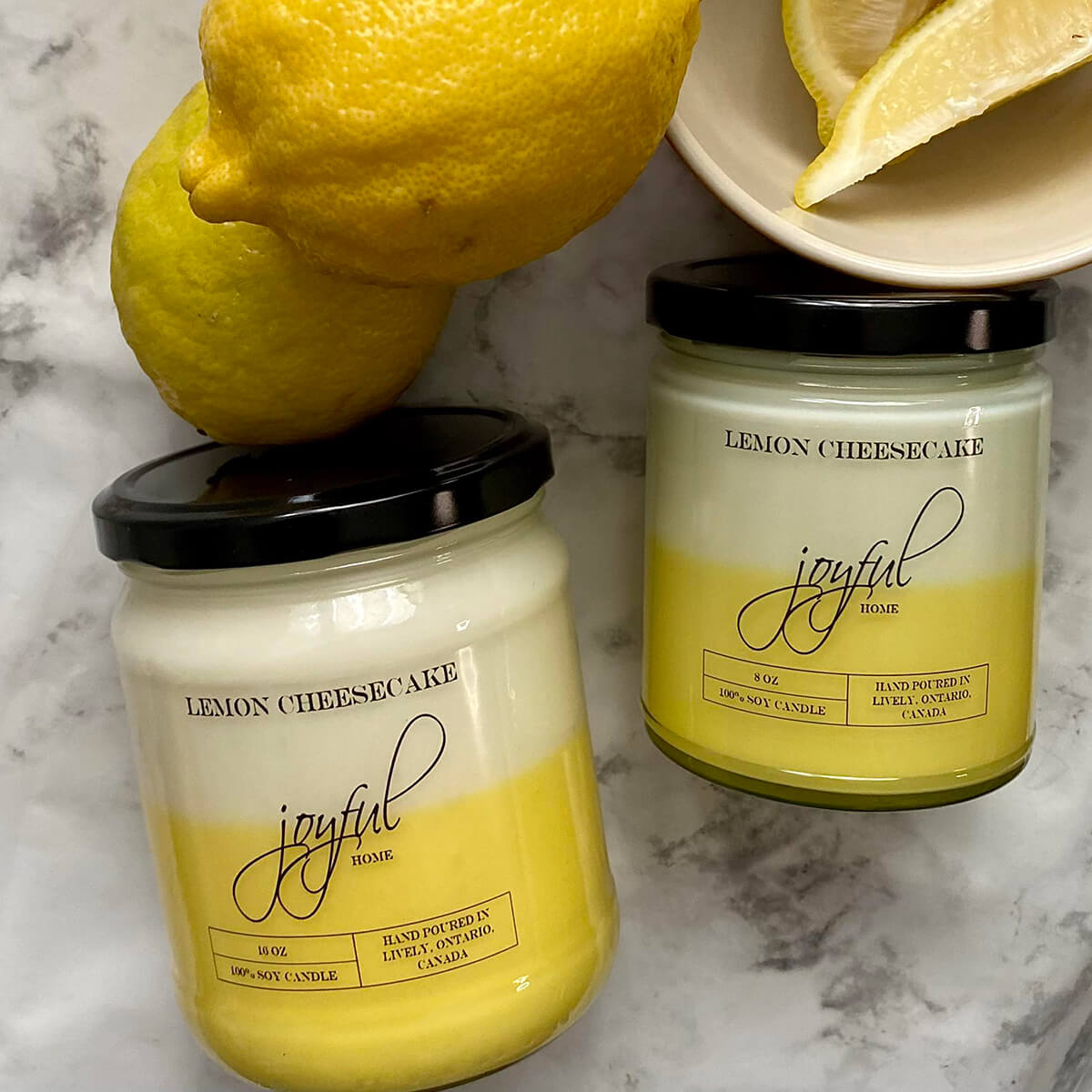 Lemon Cheesecake 16oz & 8oz Soy Wax Candles
