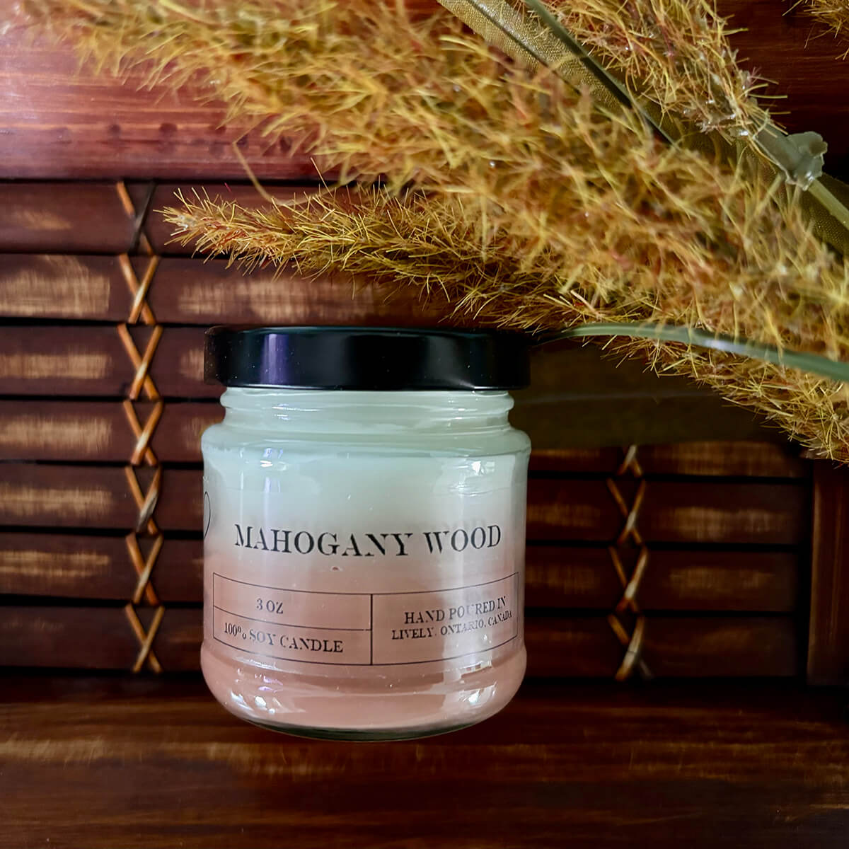 Mahogany Wood 3oz Soy Wax Candle