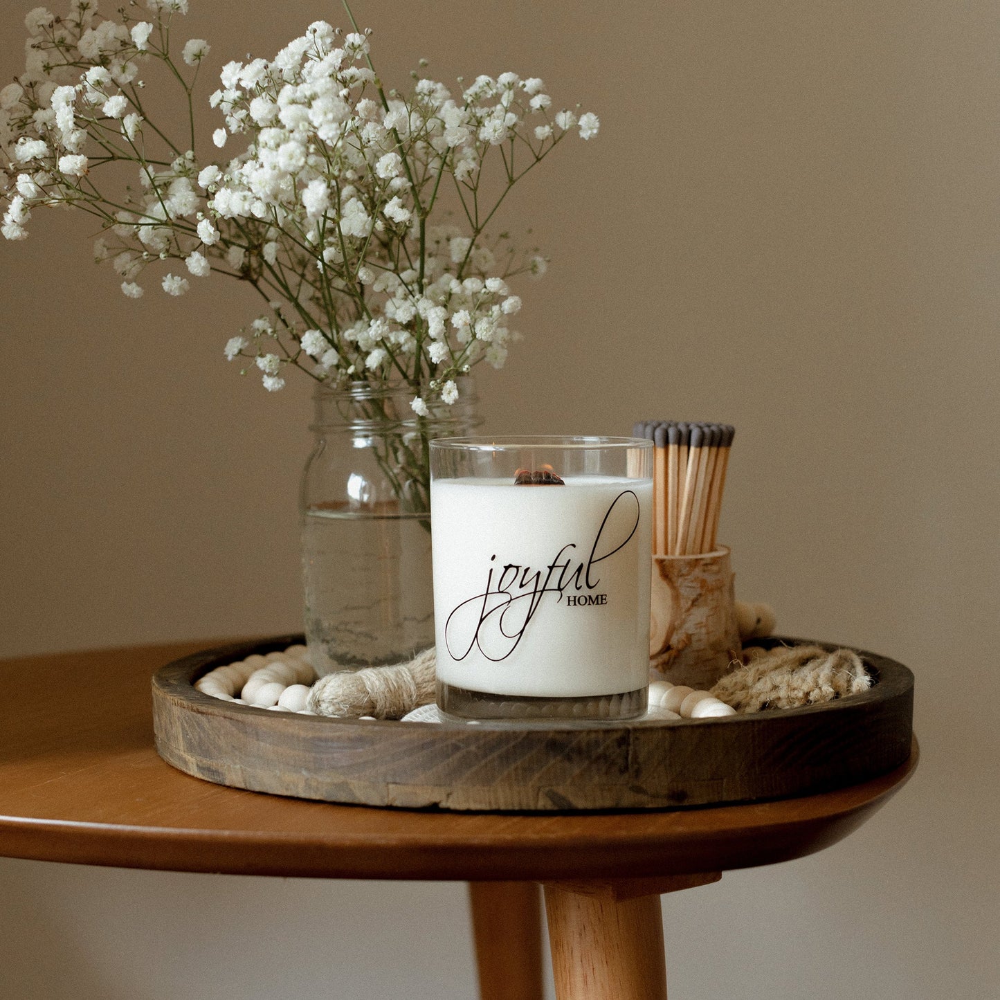 Apple Crumb Pie Wooden Wick Candle - Joyful Home Inc.