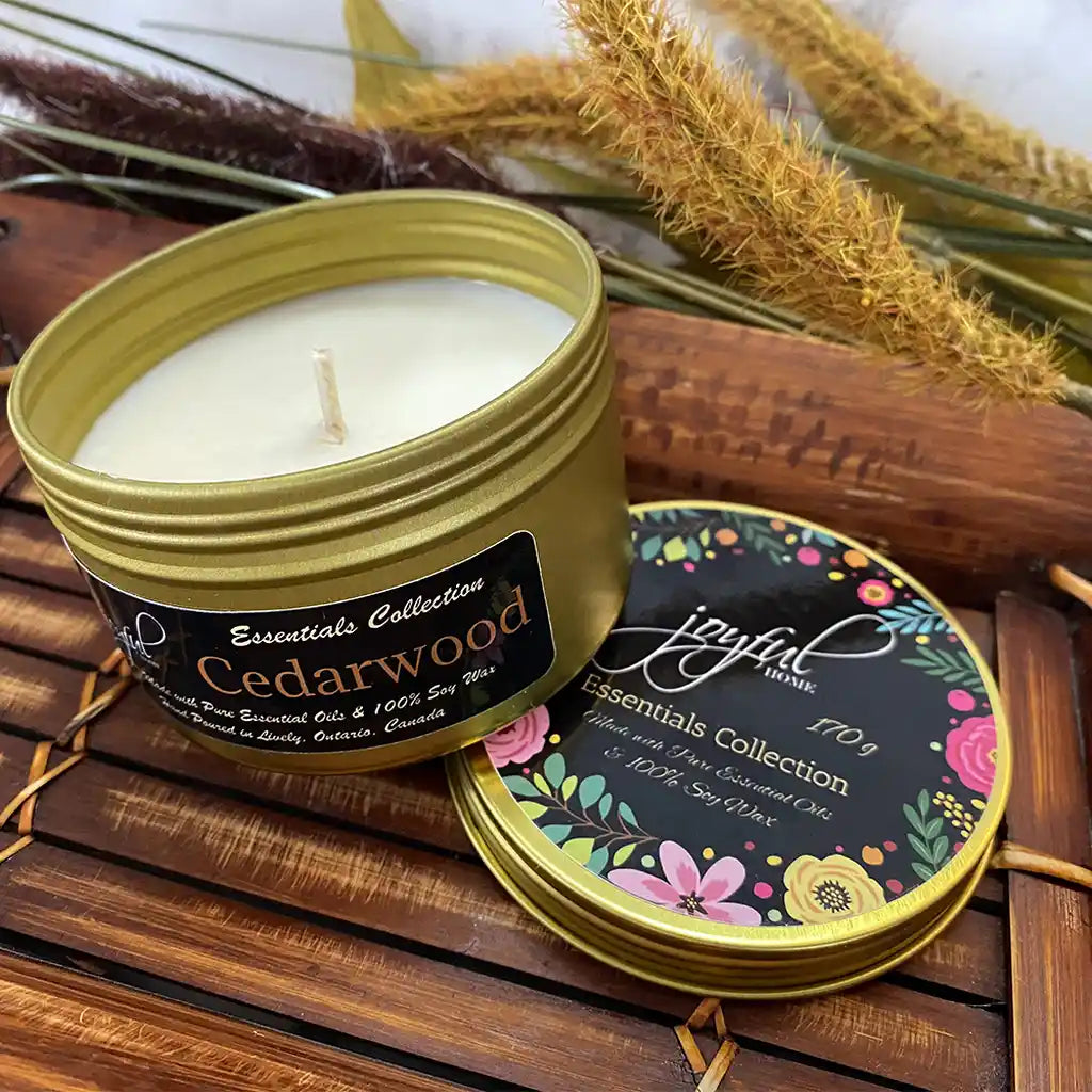 Joyful Home Cedarwood Essentials Soy Wax Candle 170g Joyful Home Cedarwood Essentials Soy Wax Candle 170g
