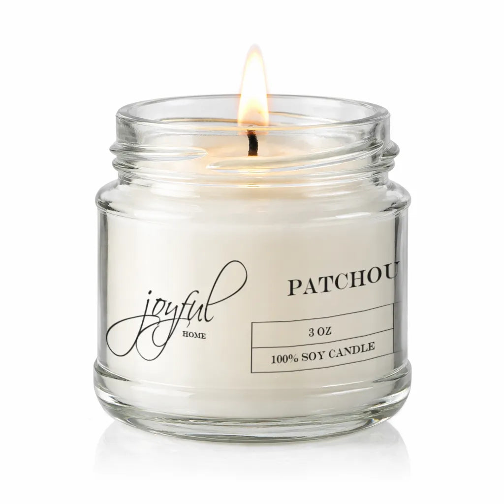 Joyful Home Patchouli Soy Wax Candle 3oz Dye Free Joyful Home Patchouli Soy Wax Candle 3oz Dye Free