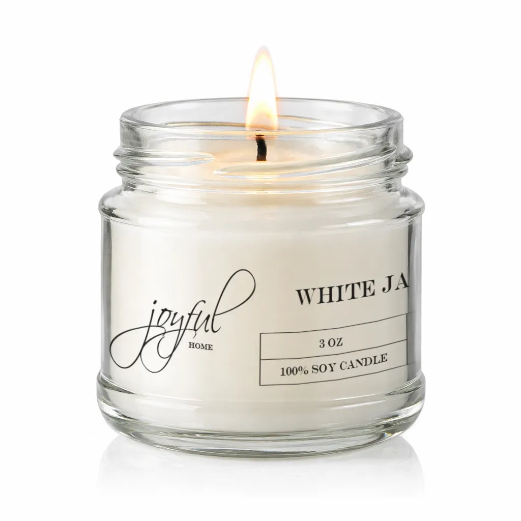 Joyful Home White Jasmine Soy Wax Candle 3oz Dye Free Joyful Home White Jasmine Soy Wax Candle 3oz Dye Free