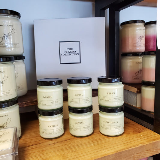 The Tuxedo Collection Sample Pack including Confidence, Dream, Desire, Instinct, Energy and Relax