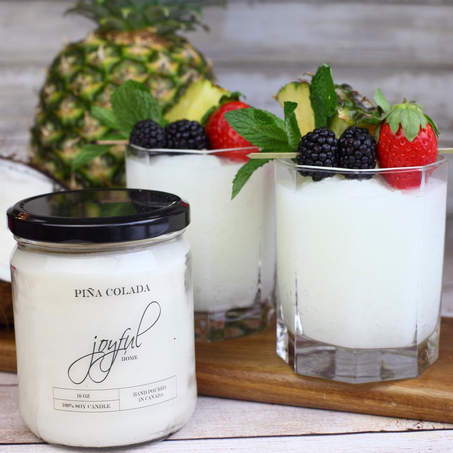 Pina Colada Soy Candle - Joyful Home Inc.