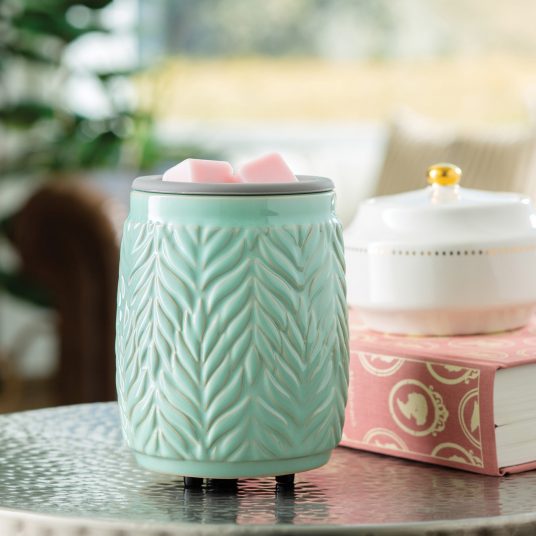 Mint Leaf Wax Warmer with Silicone Dish