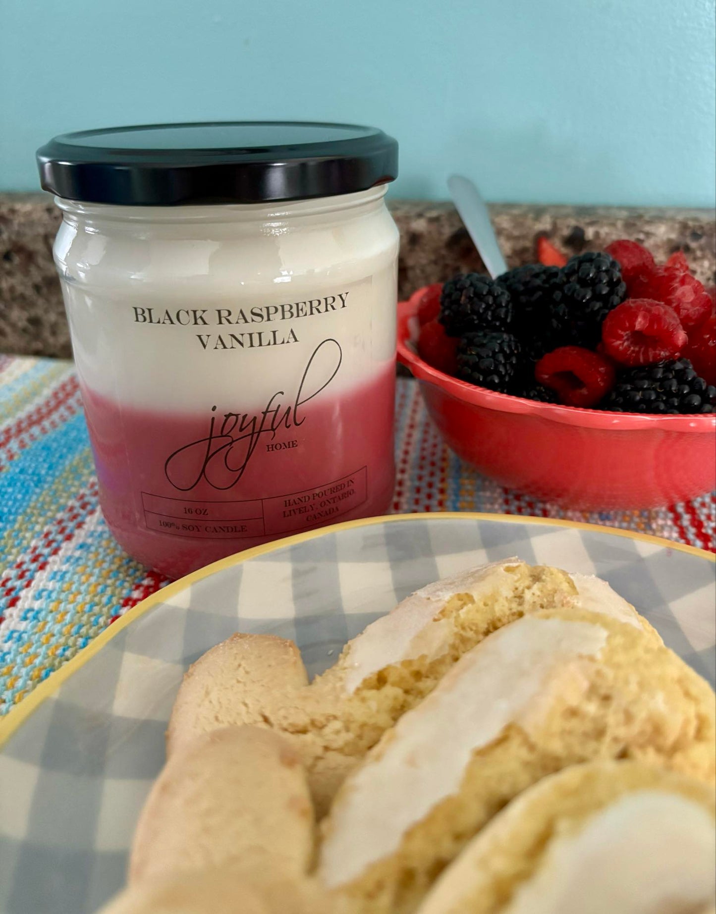 Black Raspberry Vanilla Soy Wax Candle -16oz