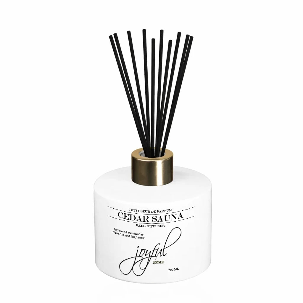 Cedar Sauna Reed Diffuser with Gold Lid