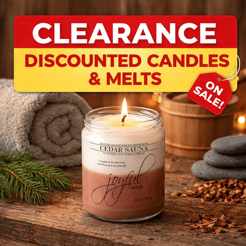 Clearance Section of Discounted Soy Wax Candles and Soy Wax Melts