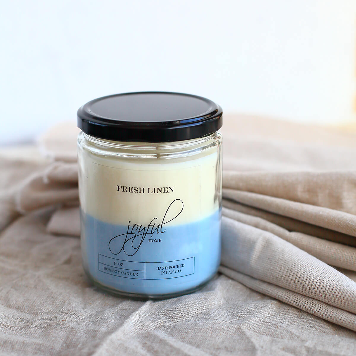 Fresh Linen 16oz Soy Wax Candle
