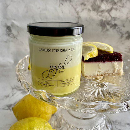 Lemon Cheesecake 8oz Soy Wax Candle