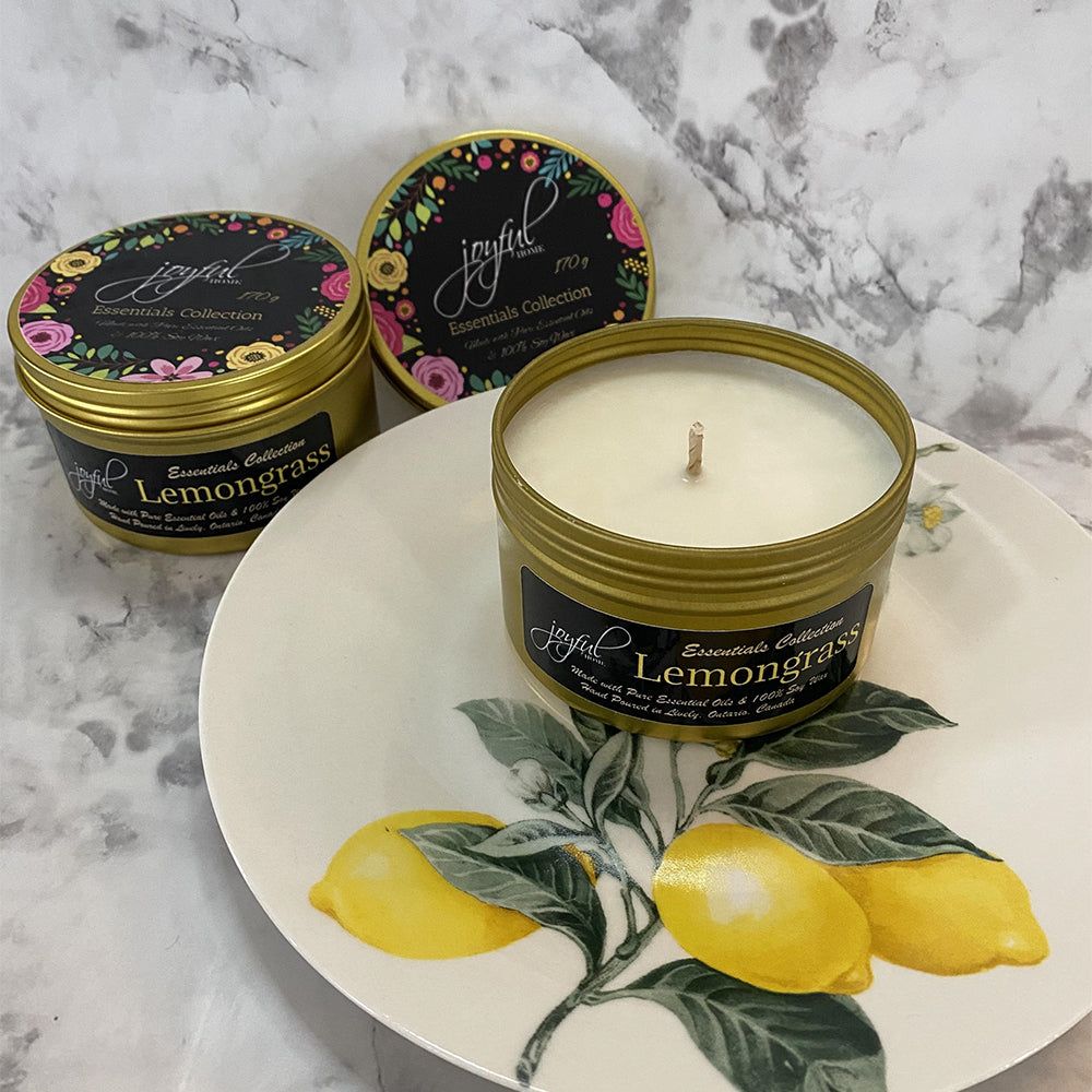 Lemongrass All-Natural Soy Wax and Essential Oil Candle