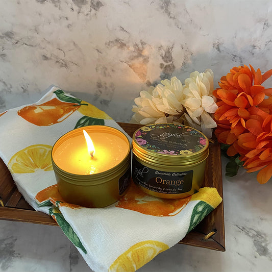 Orange All-Natural Soy Wax and Essential Oil Candle