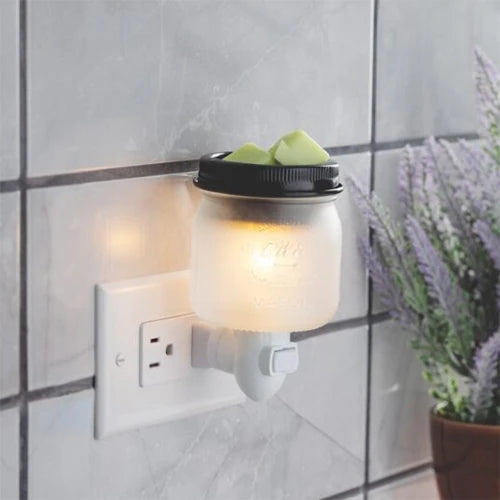 Candlewarmers Glass Mason Jar Pluggable Wax Warmer