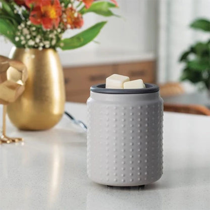 Candlewarmers Gray Hobnail Flip Dish Wax Warmer 2
