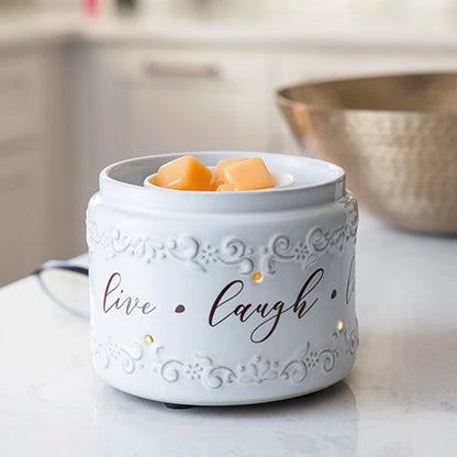 Candlewarmers Illuminaire Live, Laugh, Love Fan wax Warmer