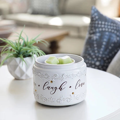 Candlewarmers Illuminaire Live, Laugh, Love Fan wax Warmer