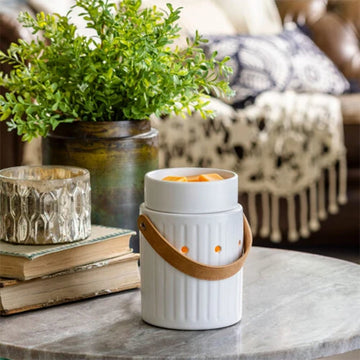 Candlewarmers Leather Handle Illumination Wax Warmer 1