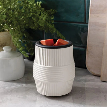 Candlewarmers Porcelain Ridges Flip Dish Wax Warmer 2