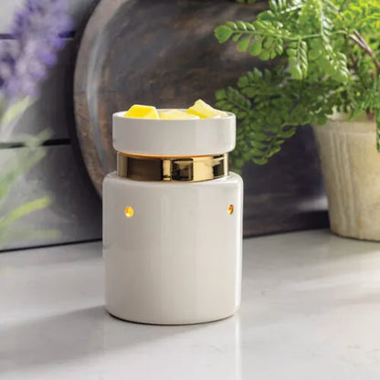 Candlewarmers White Gold Illumination Wax Warmer 1