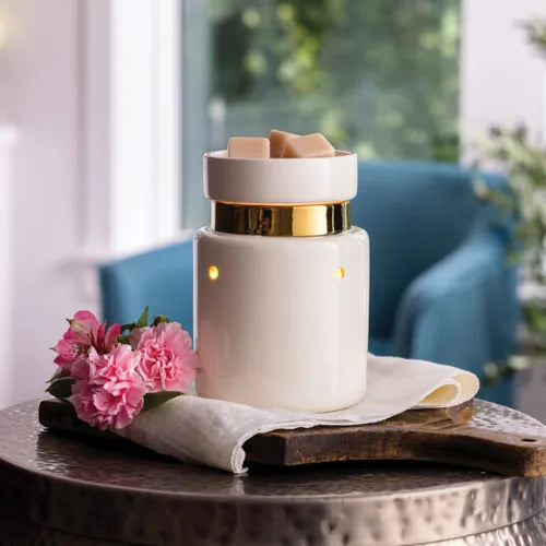 Candlewarmers White Gold Illumination Wax Warmer 2