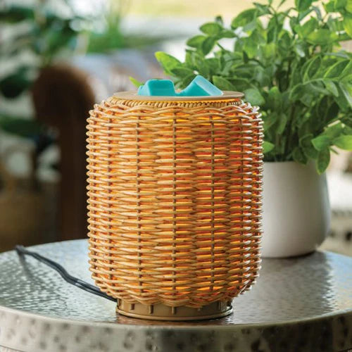 Candlewarmers Wicker Lantern Illumination Wax Warmer 1