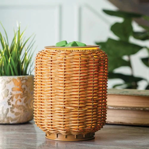 Candlewarmers Wicker Lantern Illumination Wax Warmer 2