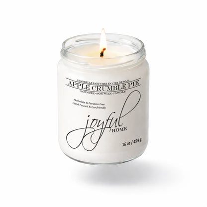 Joyful Home Apple Crumble Pie Soy Wax Candle 16oz Dye Free
