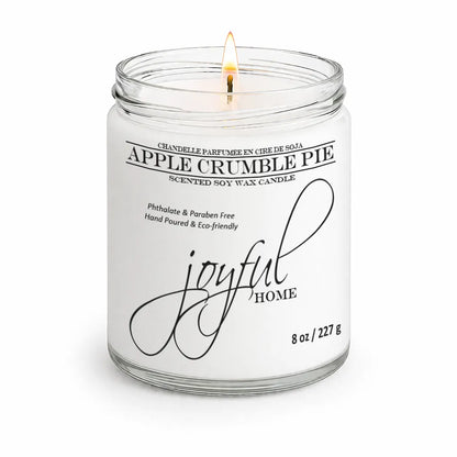 Joyful Home Apple Crumble Pie Soy Wax Candle 8oz Dye Free
