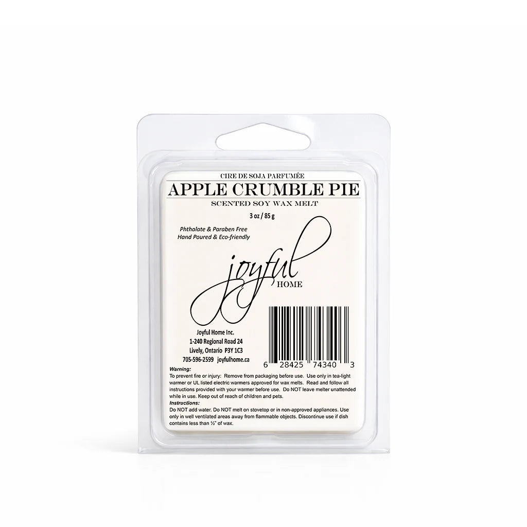 Joyful Home Apple Crumble Pie Soy Wax Melt Dye Free