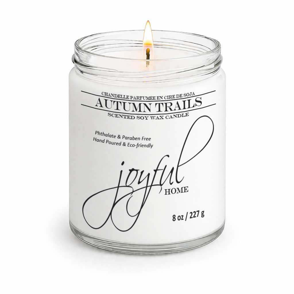 Joyful Home Autumn Trails Soy Wax Candle 8oz Dye Free