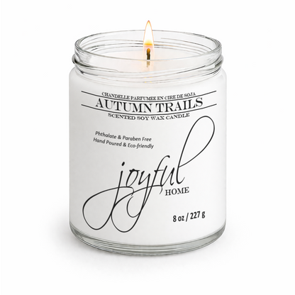 Joyful Home Autumn Trails Soy Wax Candle 8oz Dye Free