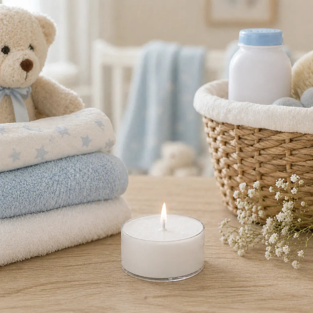 Joyful Home Baby Powder Soy Wax Tea Light Scene