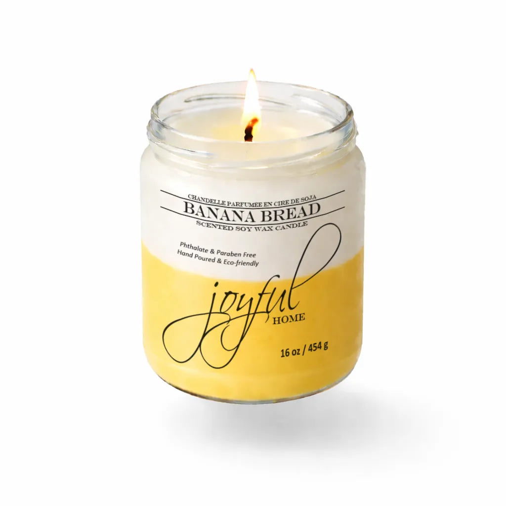 Joyful Home Banana Bread Soy Wax Candle 16oz