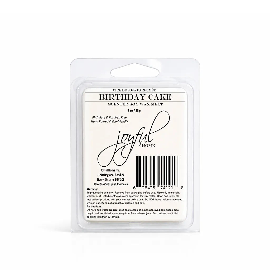 Joyful Home Birthday Cake Soy Wax Melt Dye Free