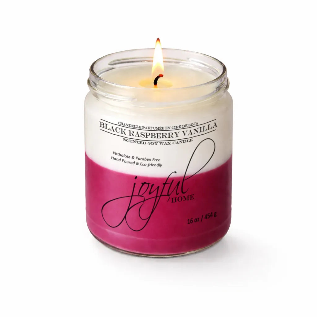 Joyful Home Black Raspberry Vanilla Soy Wax Candle 16oz