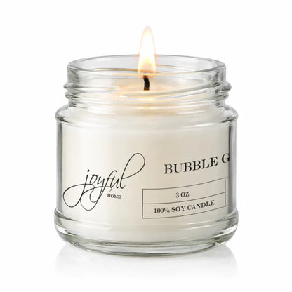 Joyful Home Bubble Gum Soy Wax Candle 3oz Dye Free