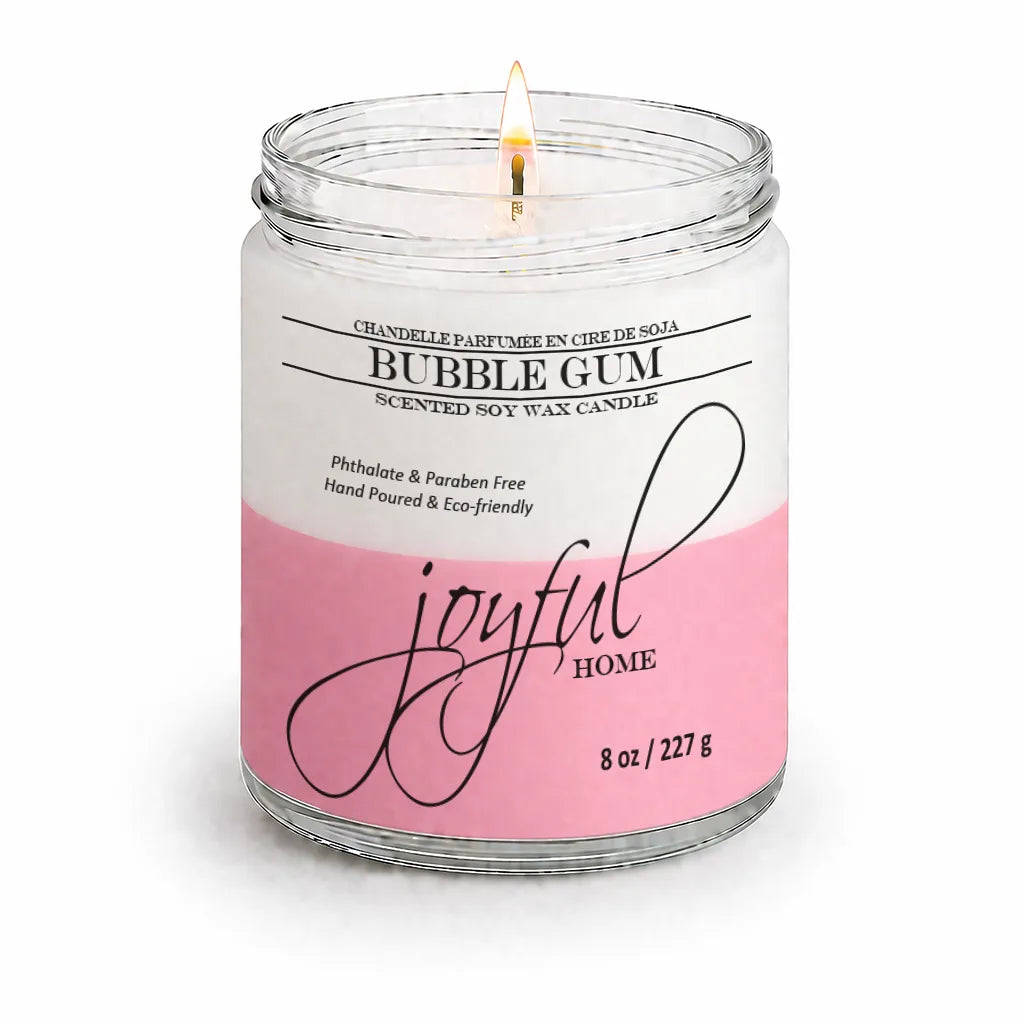 Joyful Home Bubble Gum Soy Wax Candle 8oz