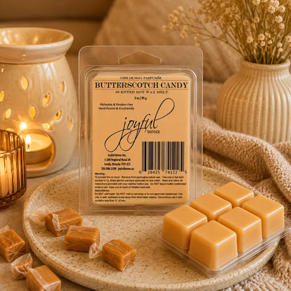 Joyful Home Butterscotch Candle Soy Wax Melt Scene