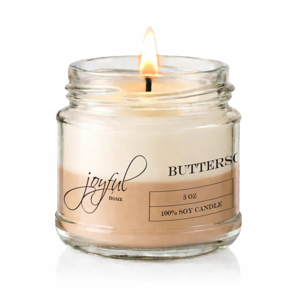 Joyful Home Butterscotch Candy Soy Wax Candle 3oz