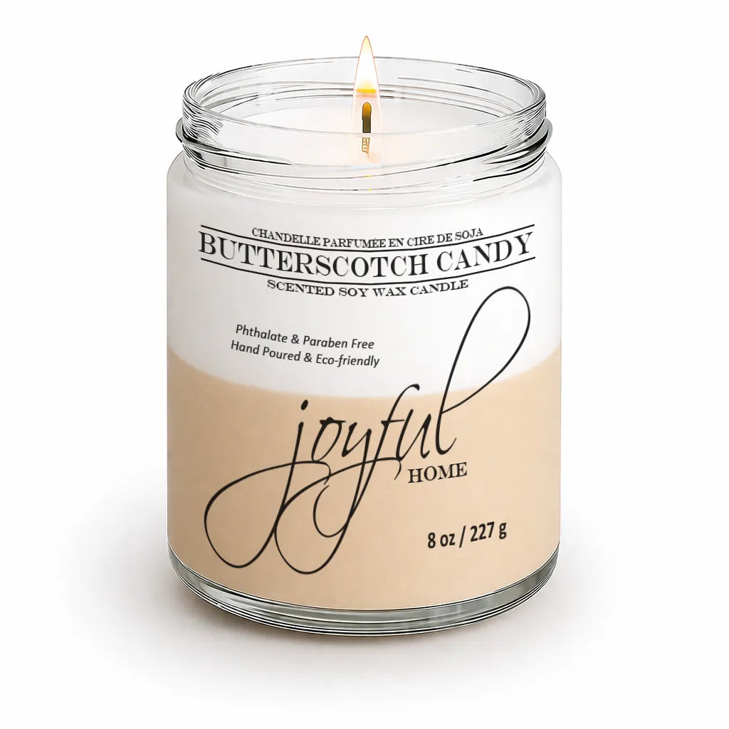 Joyful Home Butterscotch Candy Soy Wax Candle 8oz