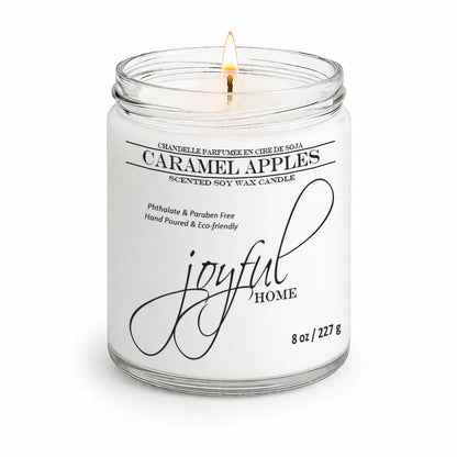 Joyful Home Caramel Apples Soy Wax Candle 8oz Dye Free