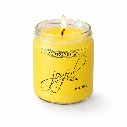 Joyful Home Citronella Soy Wax Candle 16oz
