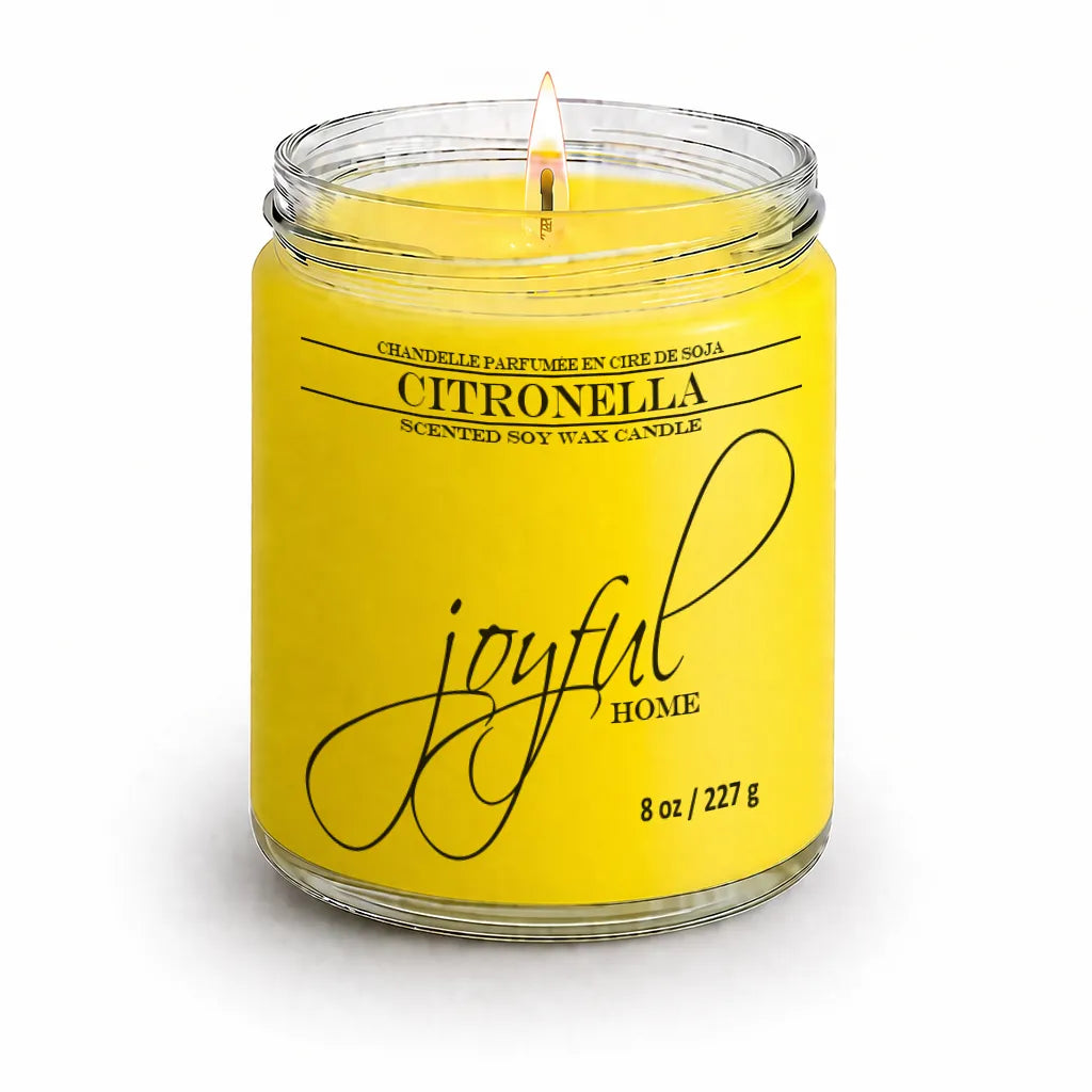 Joyful Home Citronella Soy Wax Candle 8oz