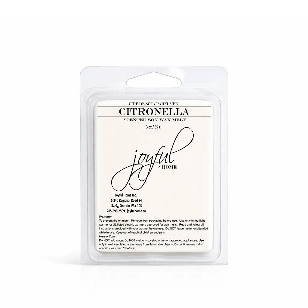 Joyful Home Citronella Soy Wax Melt Dye Free