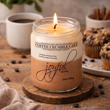 Joyful Home Coffee Crumble Cake Soy Wax Candle 16oz Scene