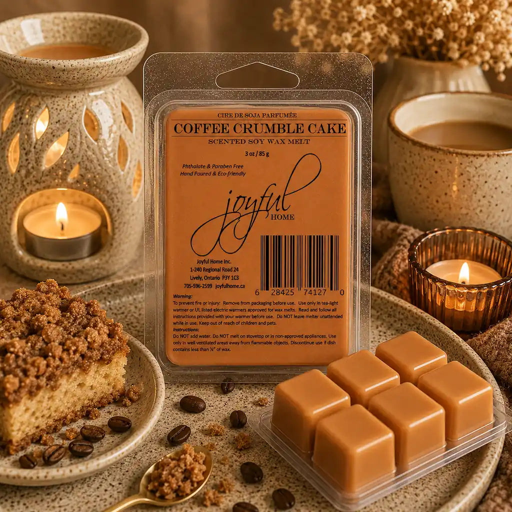 Joyful Home Coffee Crumble Cake Soy Wax Melt Scene