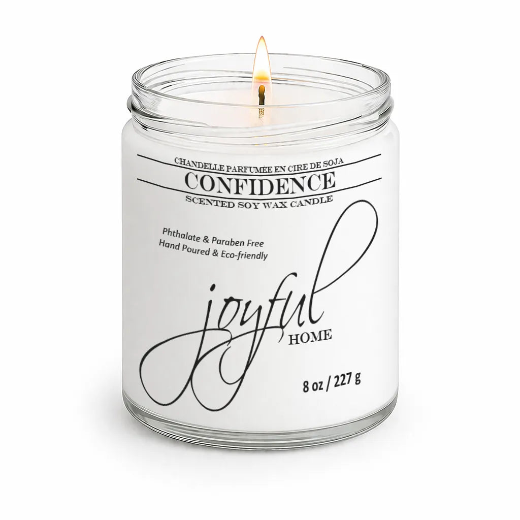 Joyful Home Confidence Soy Wax Candle 8oz Dye Free