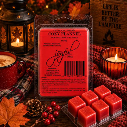 Joyful Home Cozy Flannel Soy Wax Melt Scene