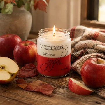 Joyful Home Crisp Apples Soy Wax Candle 16oz Scene